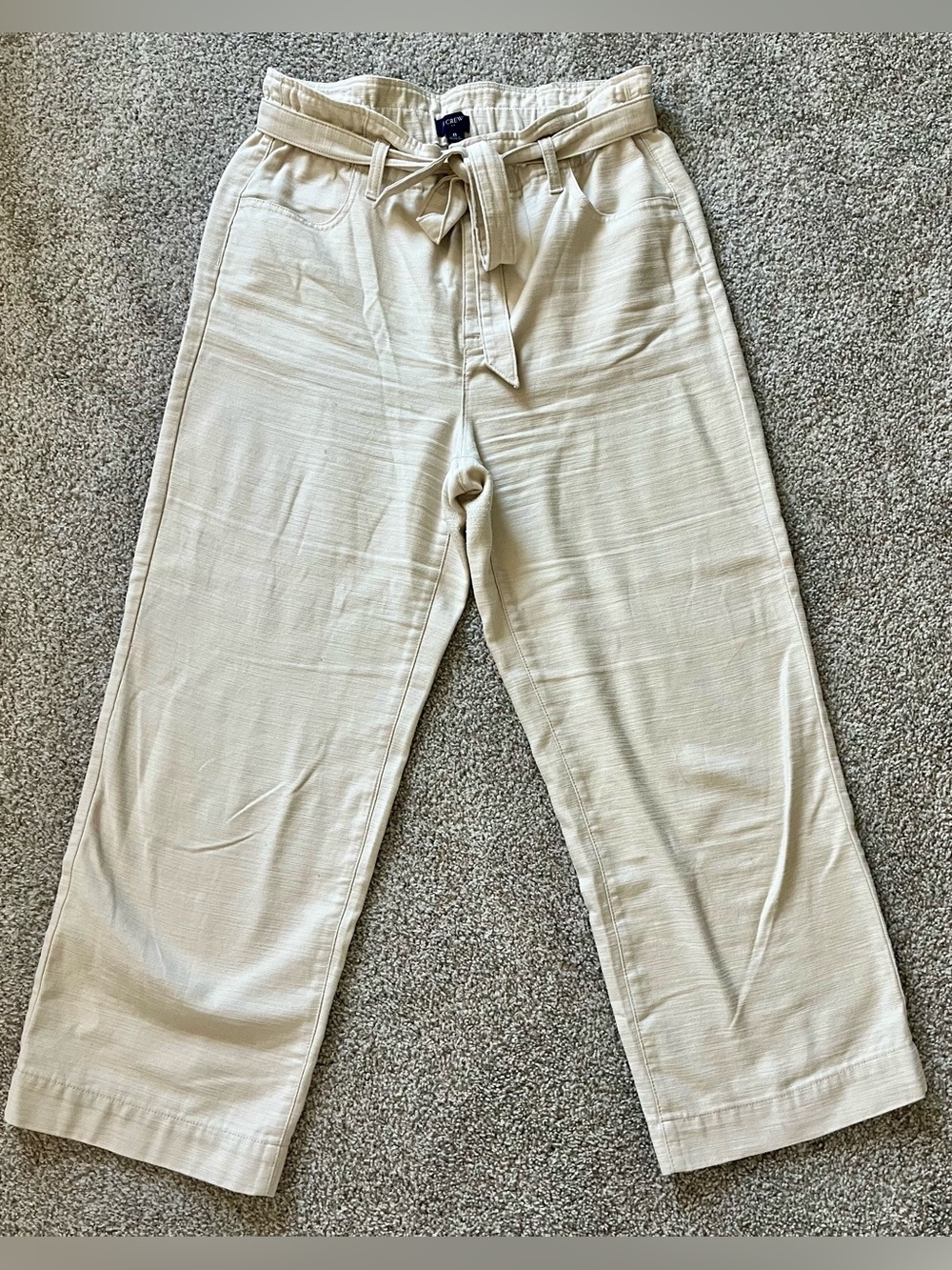 J. Crew Women's paper bag cropped pants